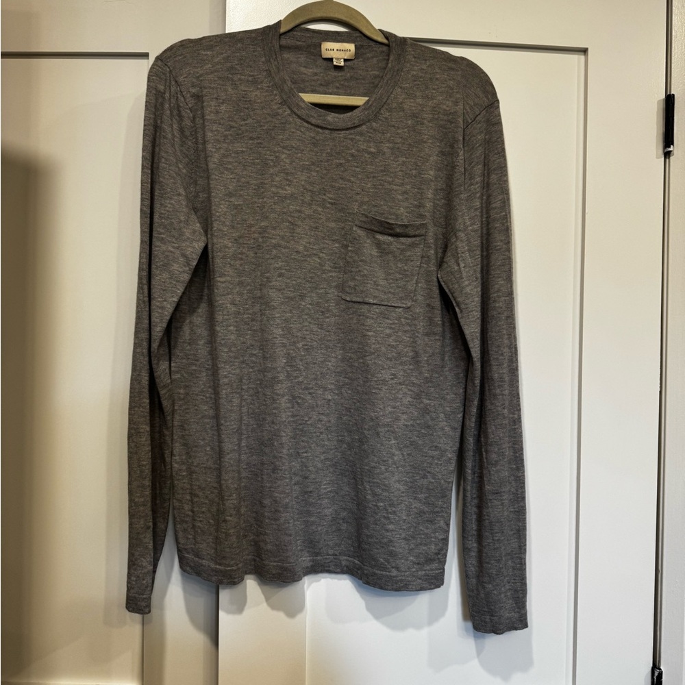 Club Monaco Gray Long Sleeve Tee